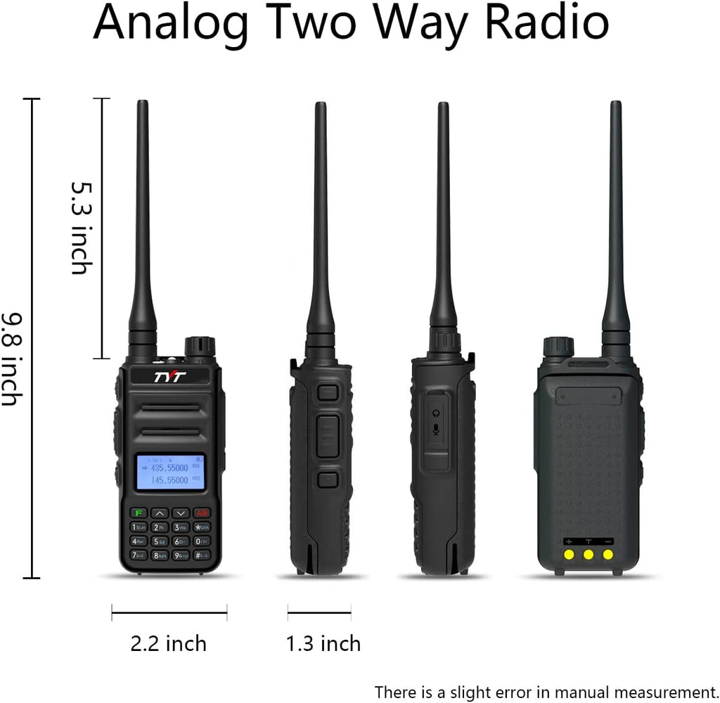 TYT TH-UV88 Ham Radio Handheld Two Way Radio Analog Amateur Dual Band VHF UHF Walkie Talkies for Adults Long Range, Rechargeable, 200 Channels, Scanner, LCD Display, DTMF, CTCSS/DCS, Support Chirp Pack of 2 Q993486