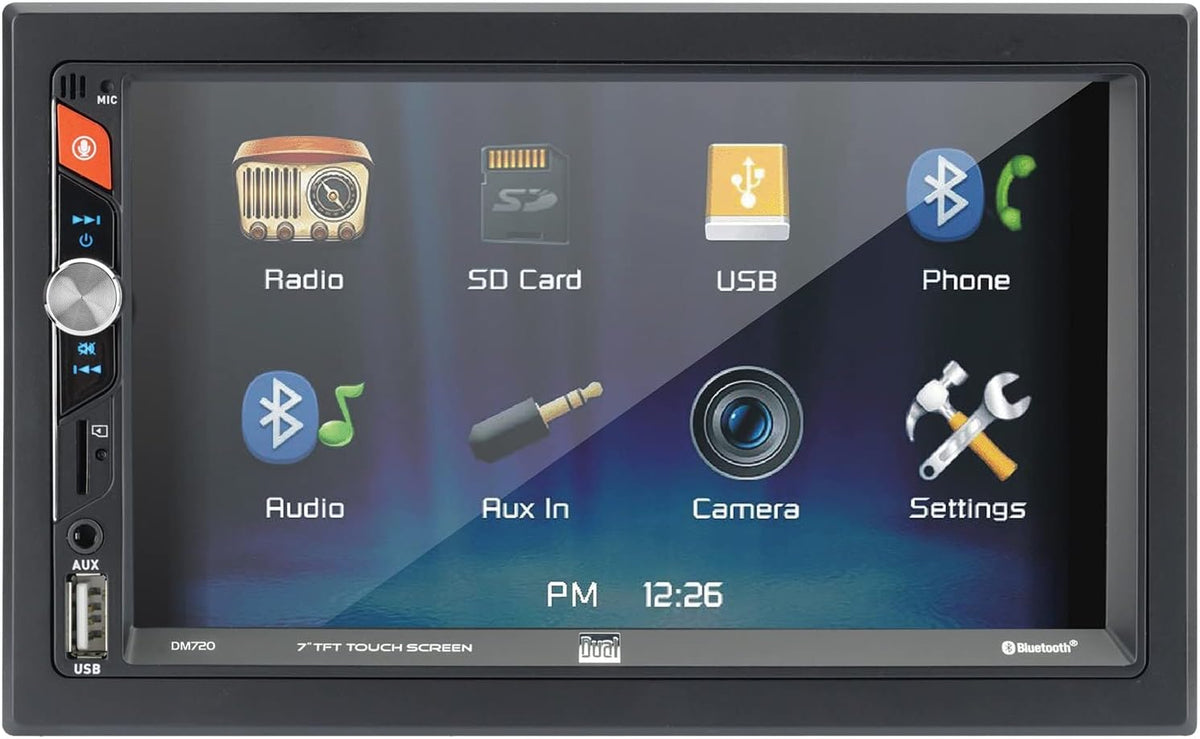 7-Inch Double-DIN Mechless Receiver with Bluetooth Pack of 2 T298
