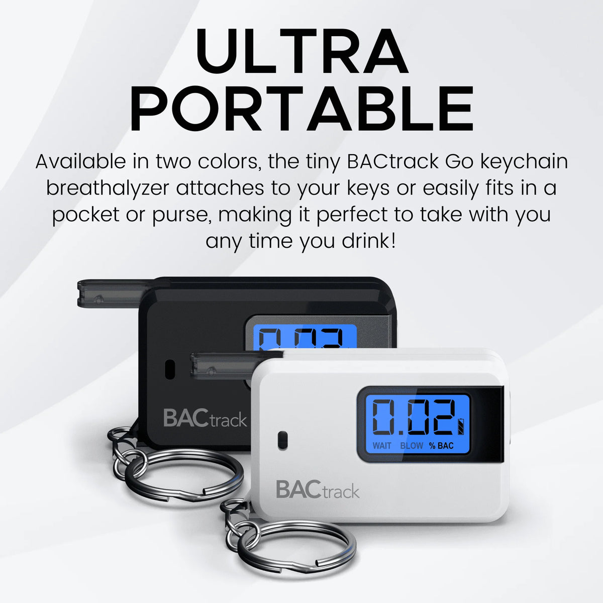 White Keychain Breathalyzer P152
