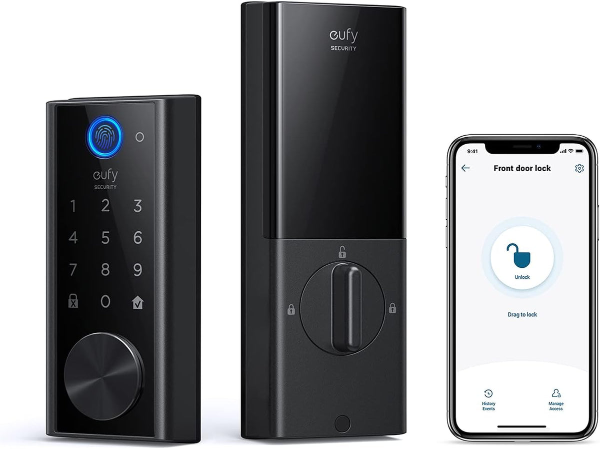 Smart Lock with Fingerprint Scanner and Touchscreen Keypad N216678