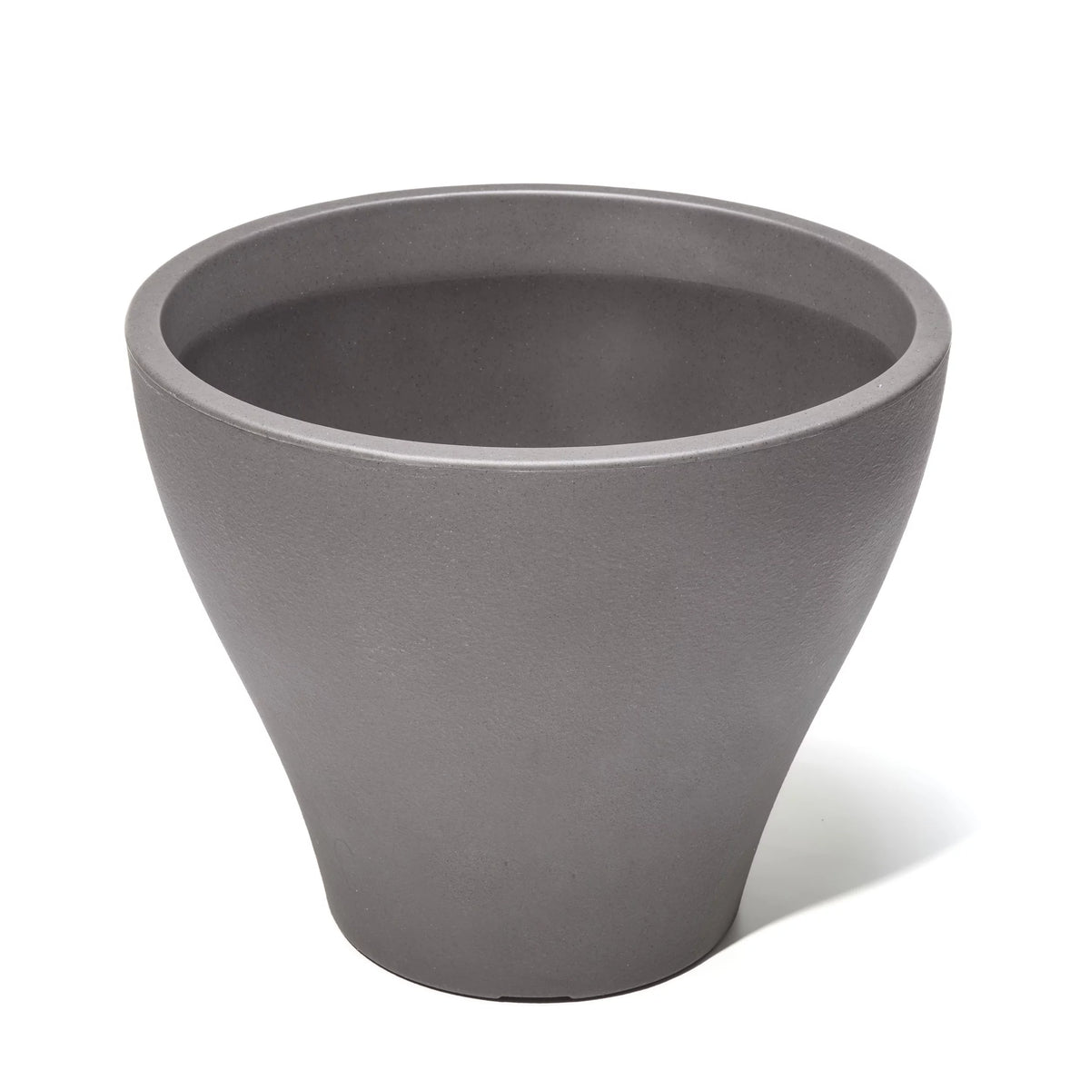 Dark Cedar Round Indoor Outdoor Plastic Planter and Pot L1372
