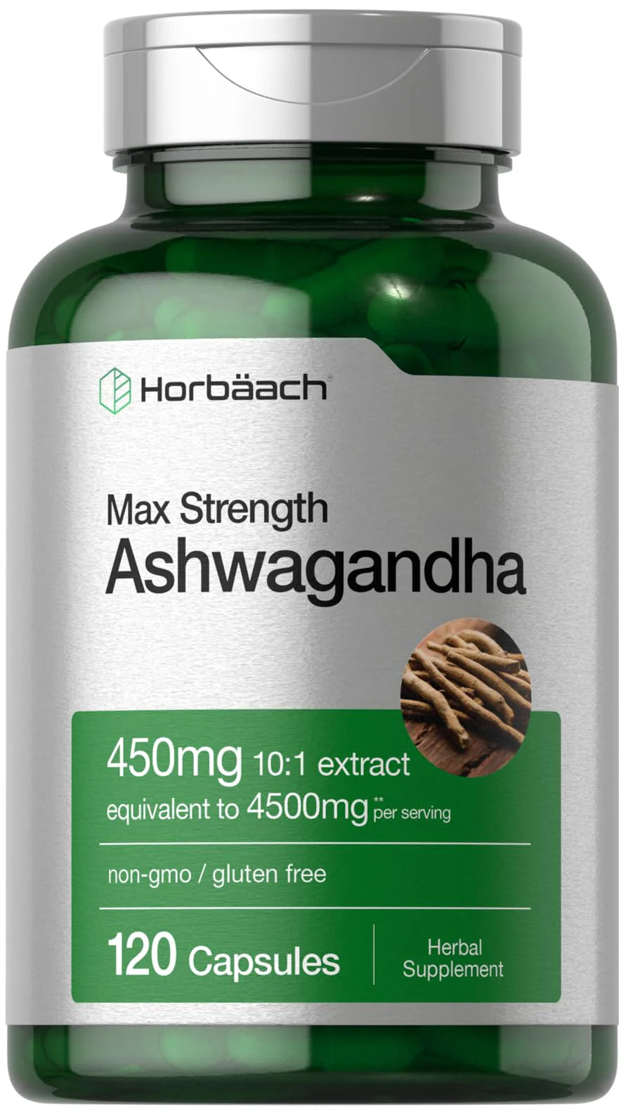Ashwagandha Capsules 120 Count Gluten Free N183713