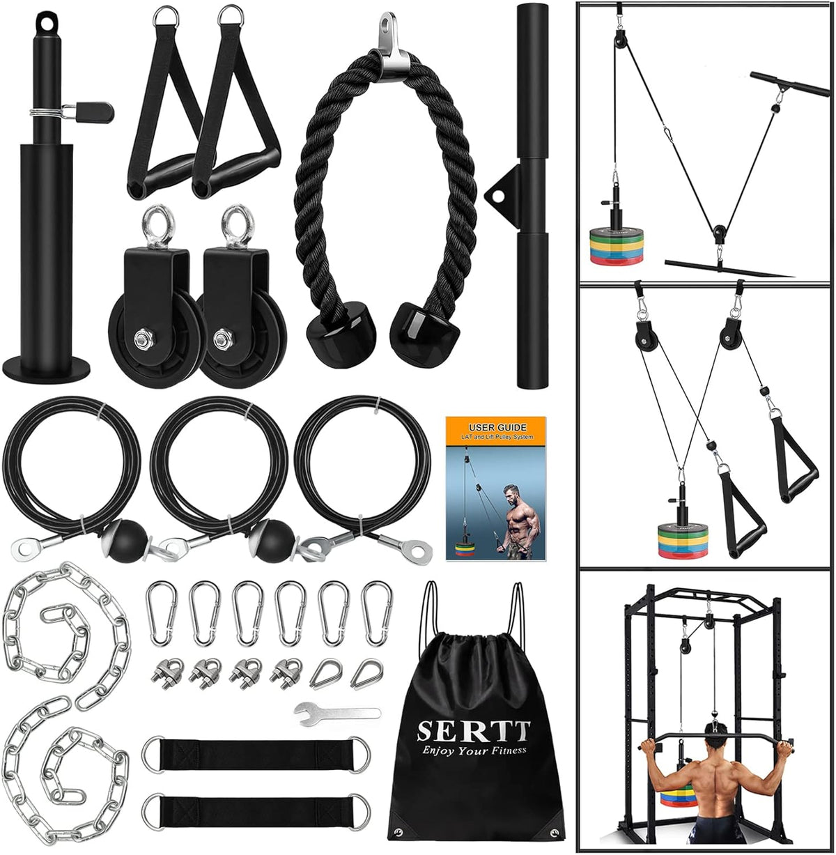 Weight Cable Pulley System Gym I2658