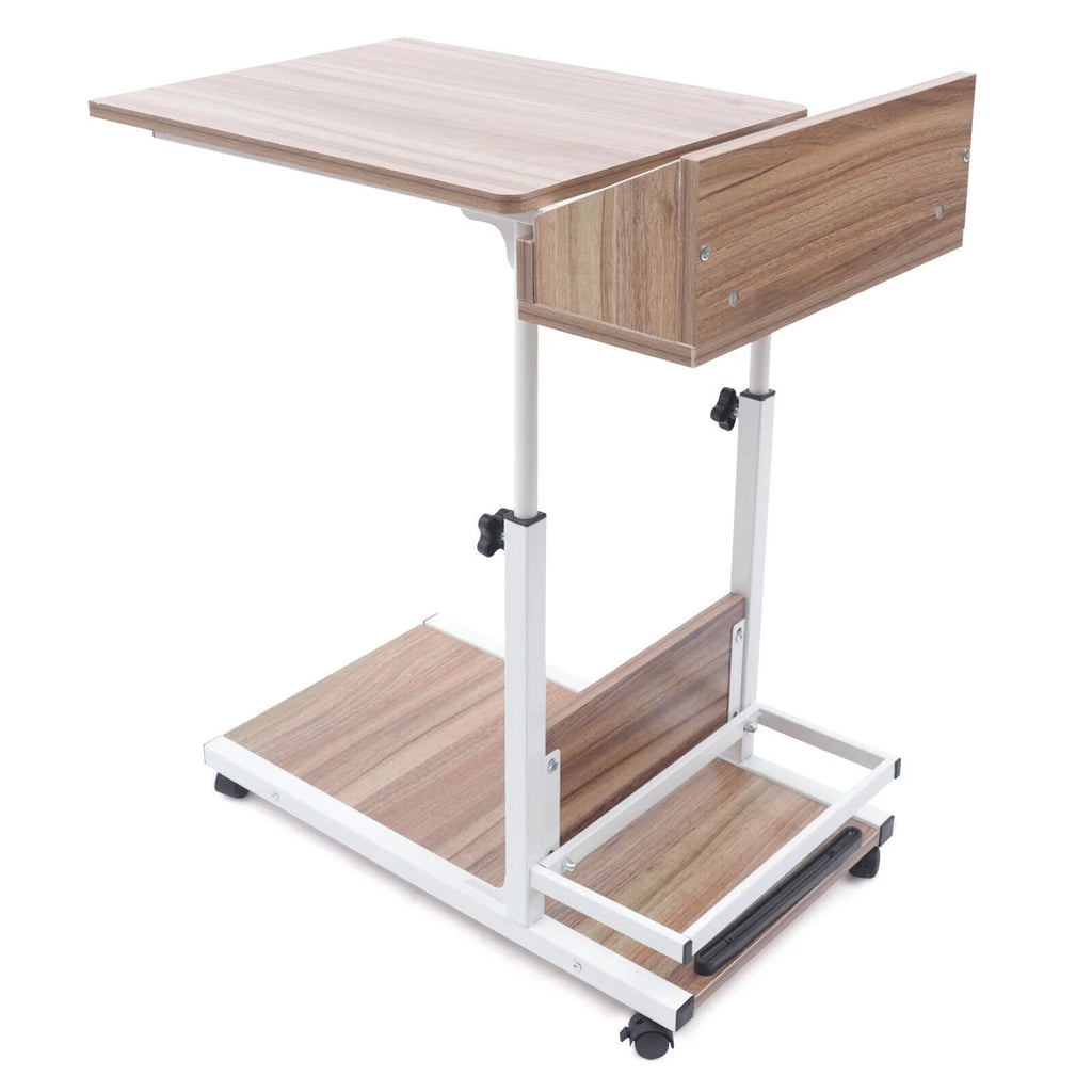 C Shaped End Table with Wheels L914344
