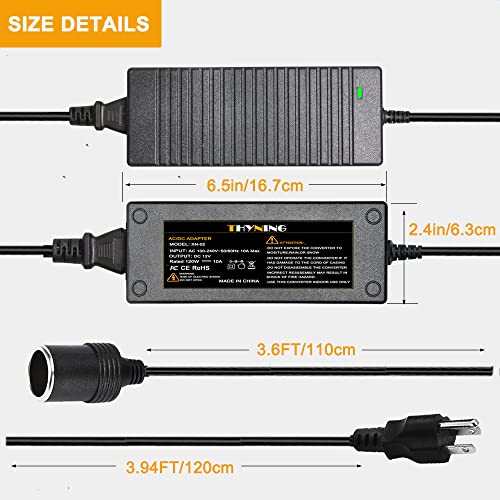 12V/5A 60W AC to DC Converter Car Outlet 110-240V to Cigarette Lighter Power Adapter J78080
