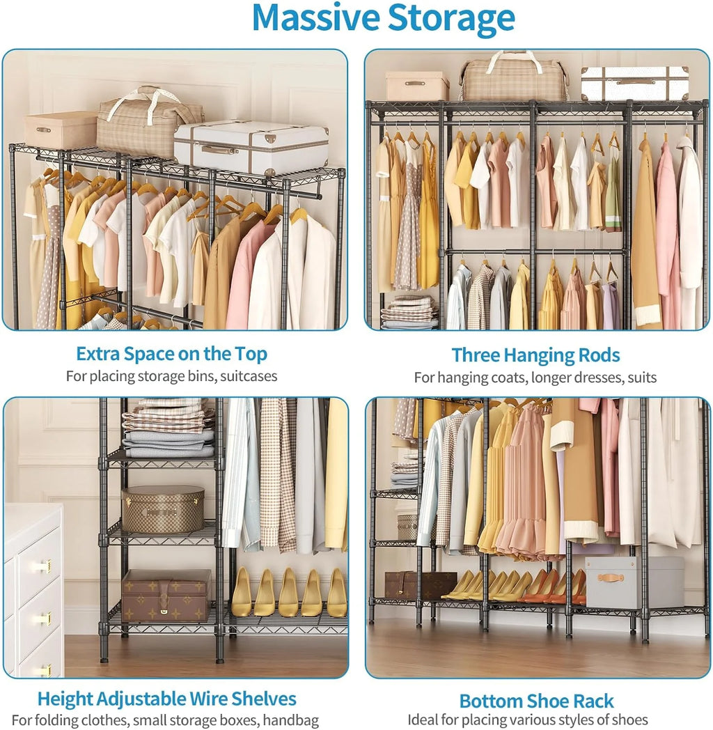 Freestanding Portable Wardrobe Closet Organizer S54520