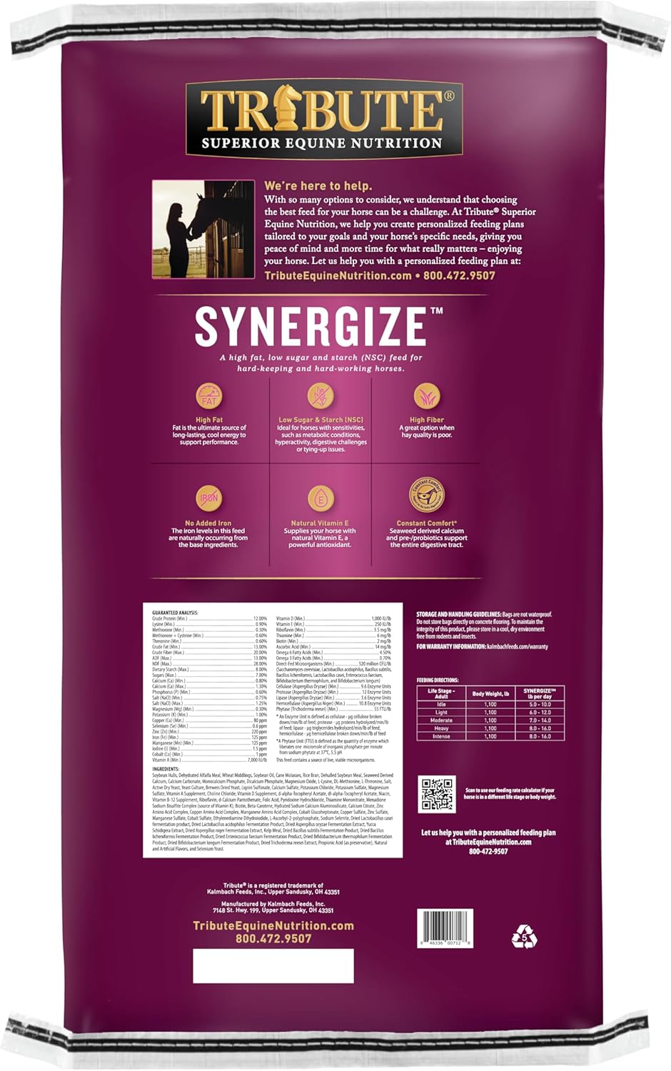 low NSC high fat pelleted horse feed X552