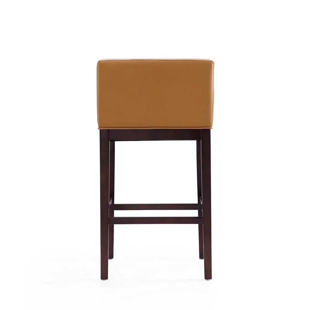 Camel and Dark Walnut Beech Wood Barstool (Set of 2) W270970