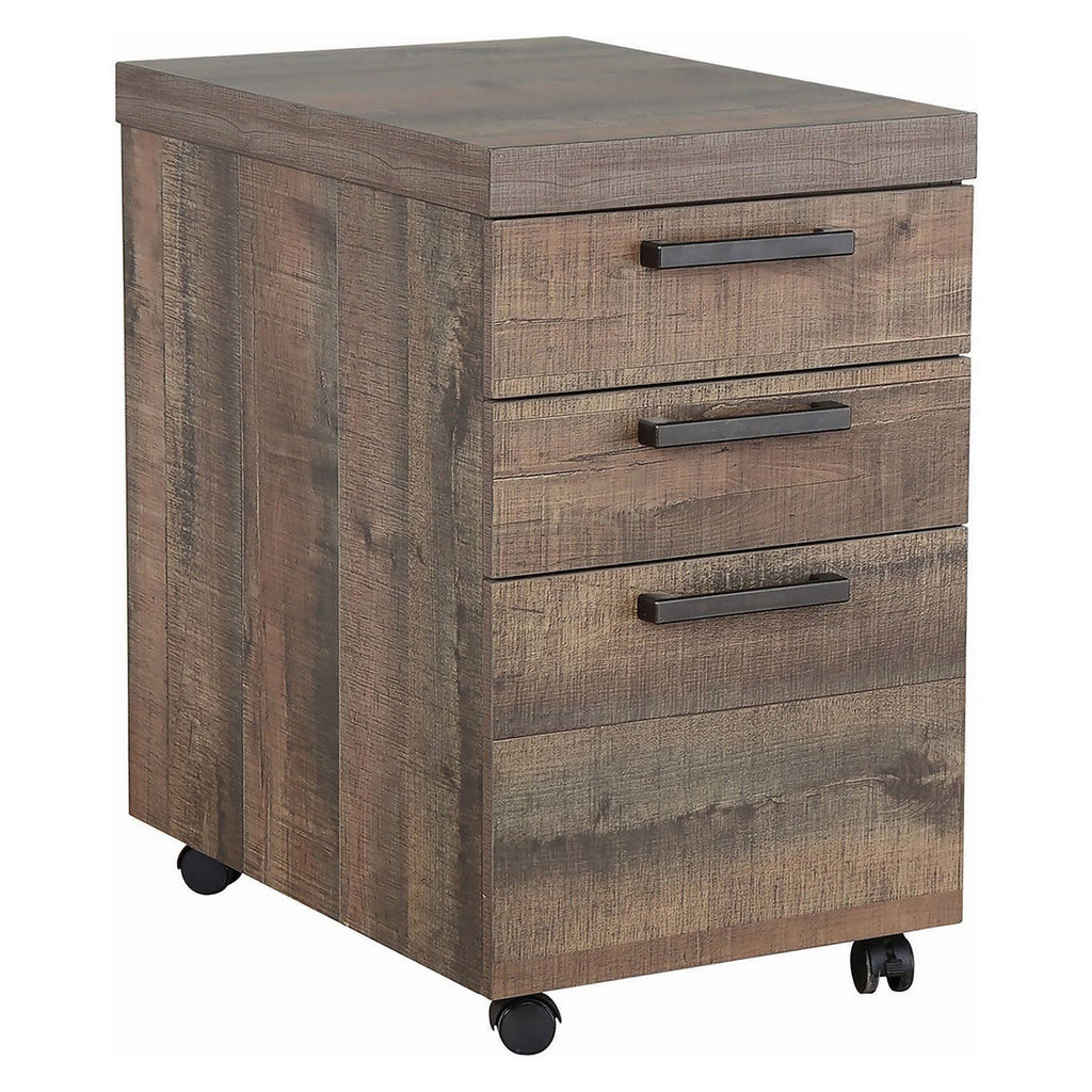 Weathered Oak Mobile File Cabinet C791877