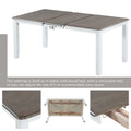7 Piece Wooden Dining Table Set with 6 Upholstered Chairs Z807709