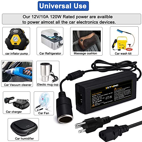 12V/5A 60W AC to DC Converter Car Outlet 110-240V to Cigarette Lighter Power Adapter J78080