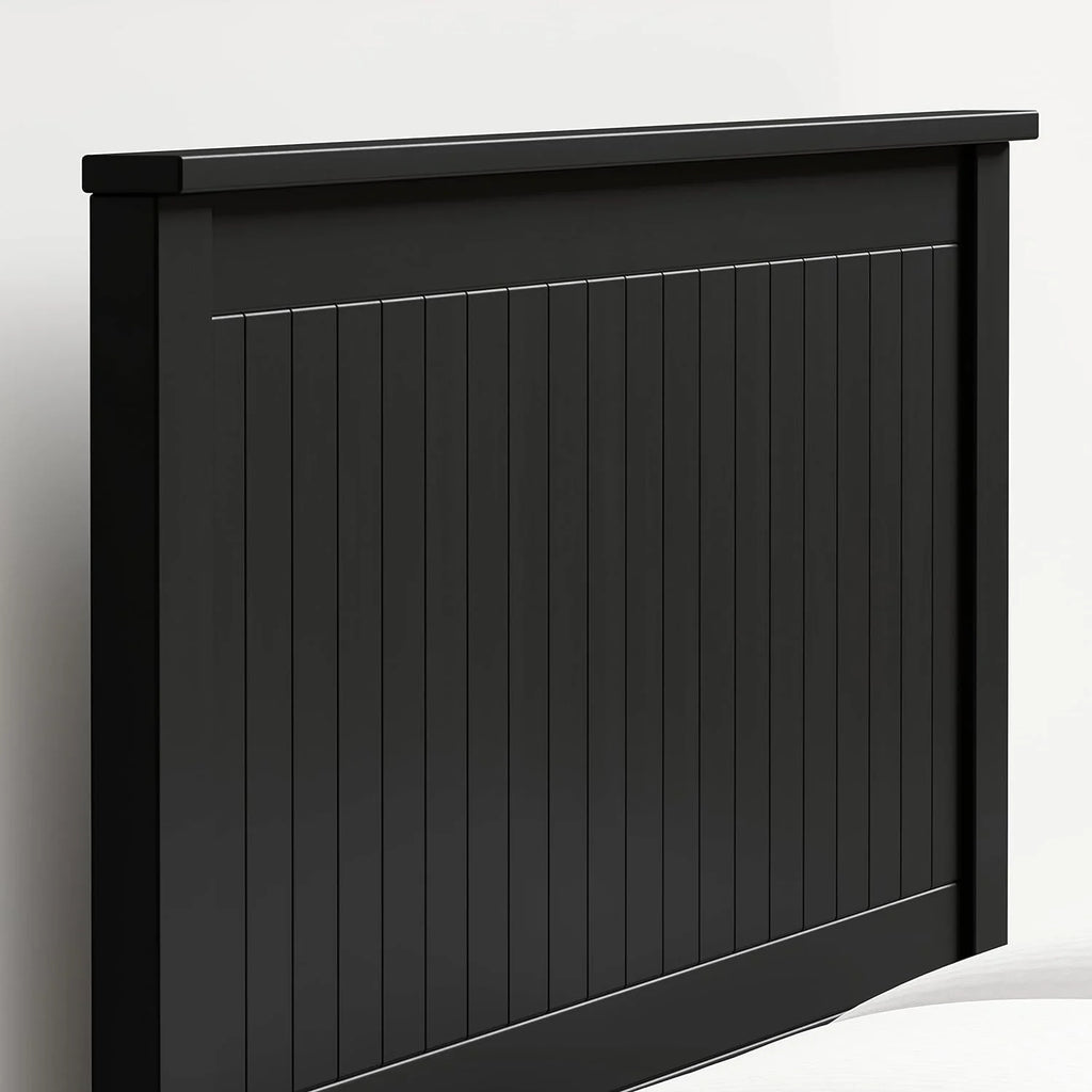 Black Queen Size Wood Panel Headboard W779779