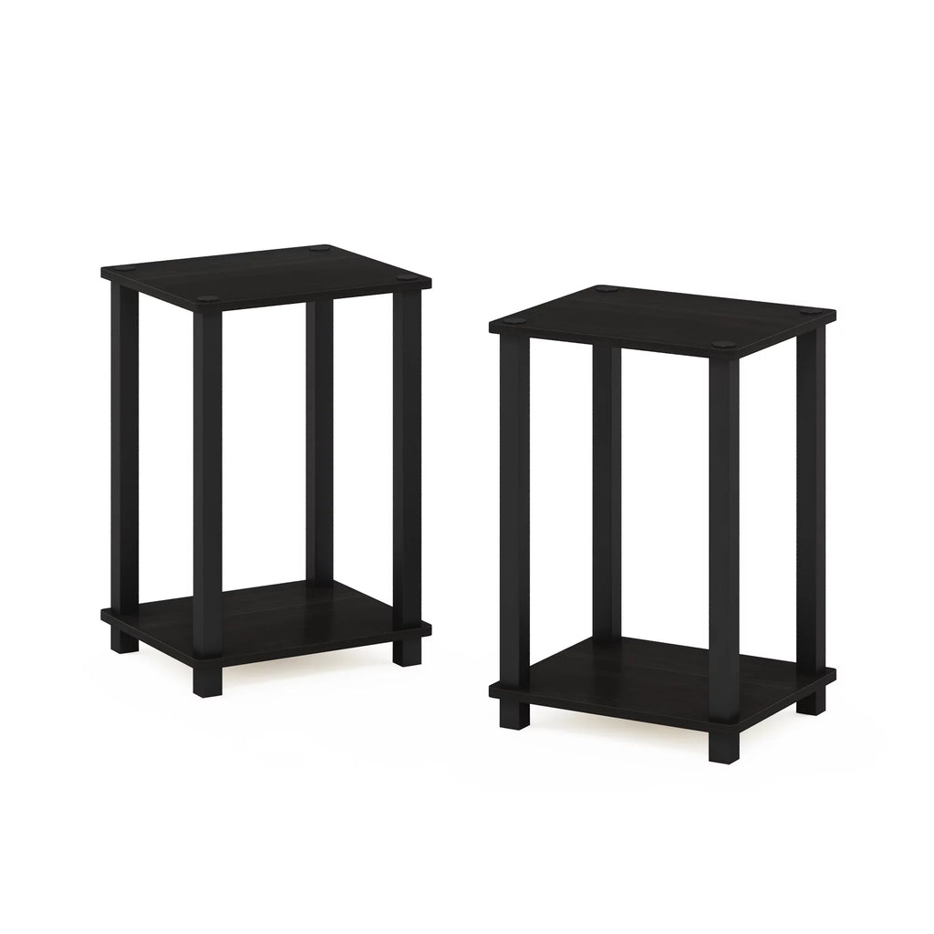 Set of 2 Espresso Black End Table E213