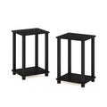 Set of 2 Espresso Black End Table E213