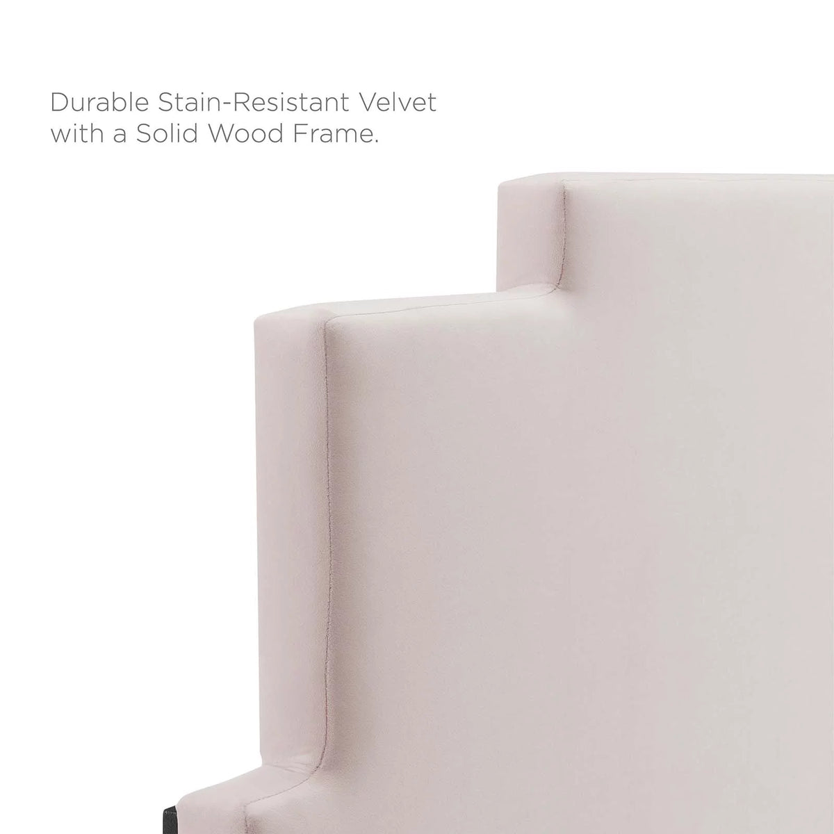 Queen Size Velvet Pink Platform Bed Frame V24652