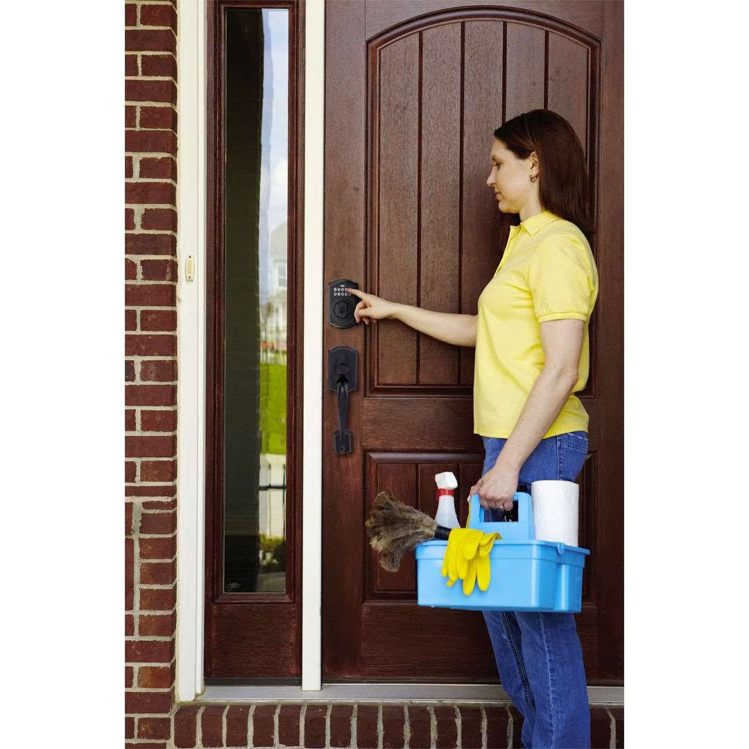 Satin Nickel Keypad Electronic Deadbolt B81564