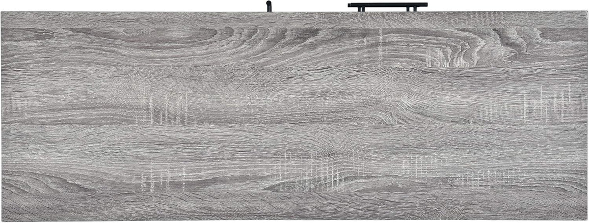 Brown Oak Black 6 Shelf Cabinet V90928
