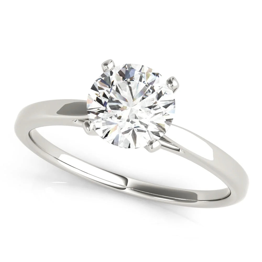 14K Diamond Cathedral Solitaire Engagement Ring G5639