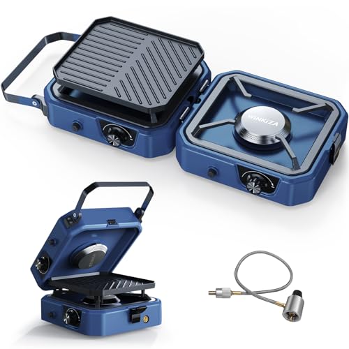 2 Burner Propane Camping Stove with Grill F413