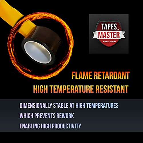 Polyimide High Temperature Heat Resistant Electrical Insulation Tape with Silicone Adhesive 3” Core N897328