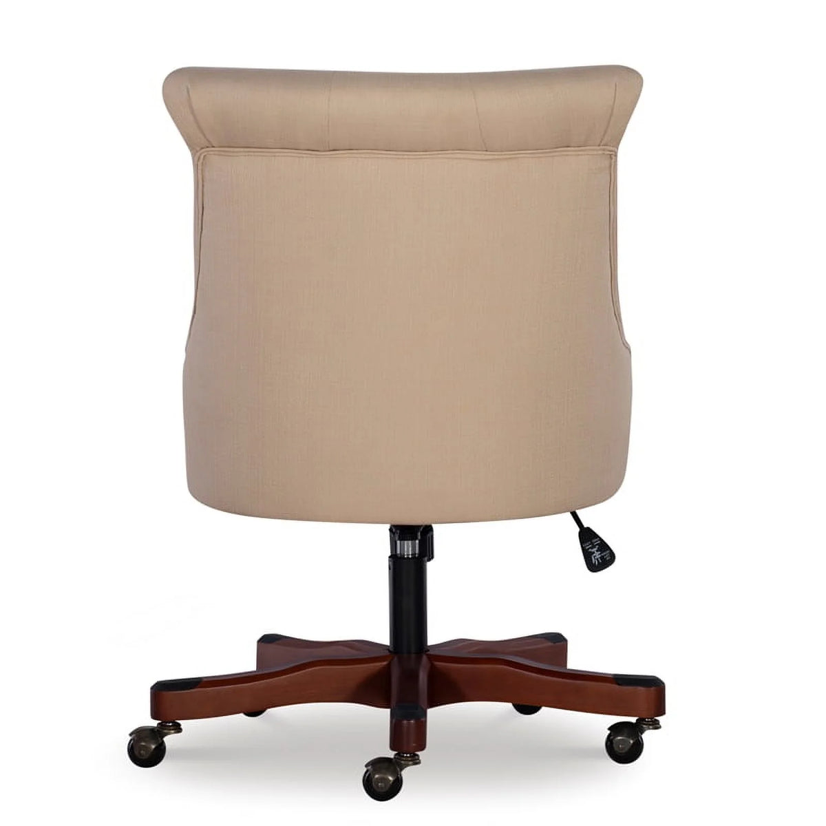 Wood Upholstered Office Chair Beige O8068