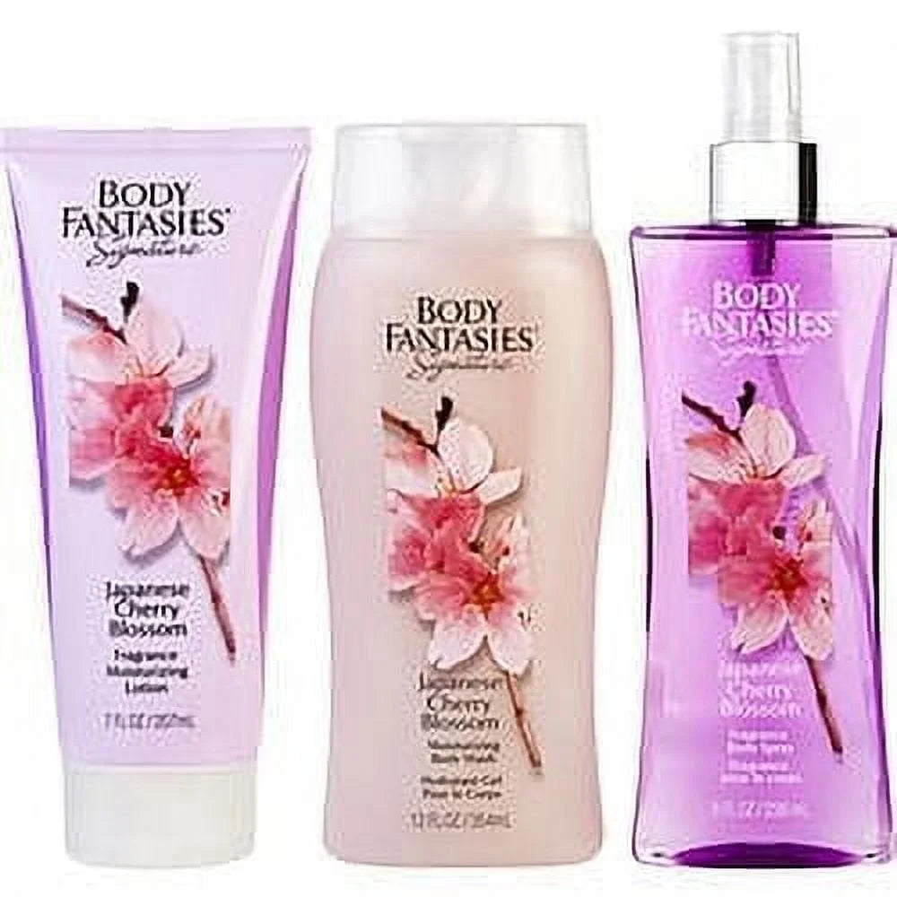 Japanese Cherry Blossom Body Spray, Lotion & Wash Set P337
