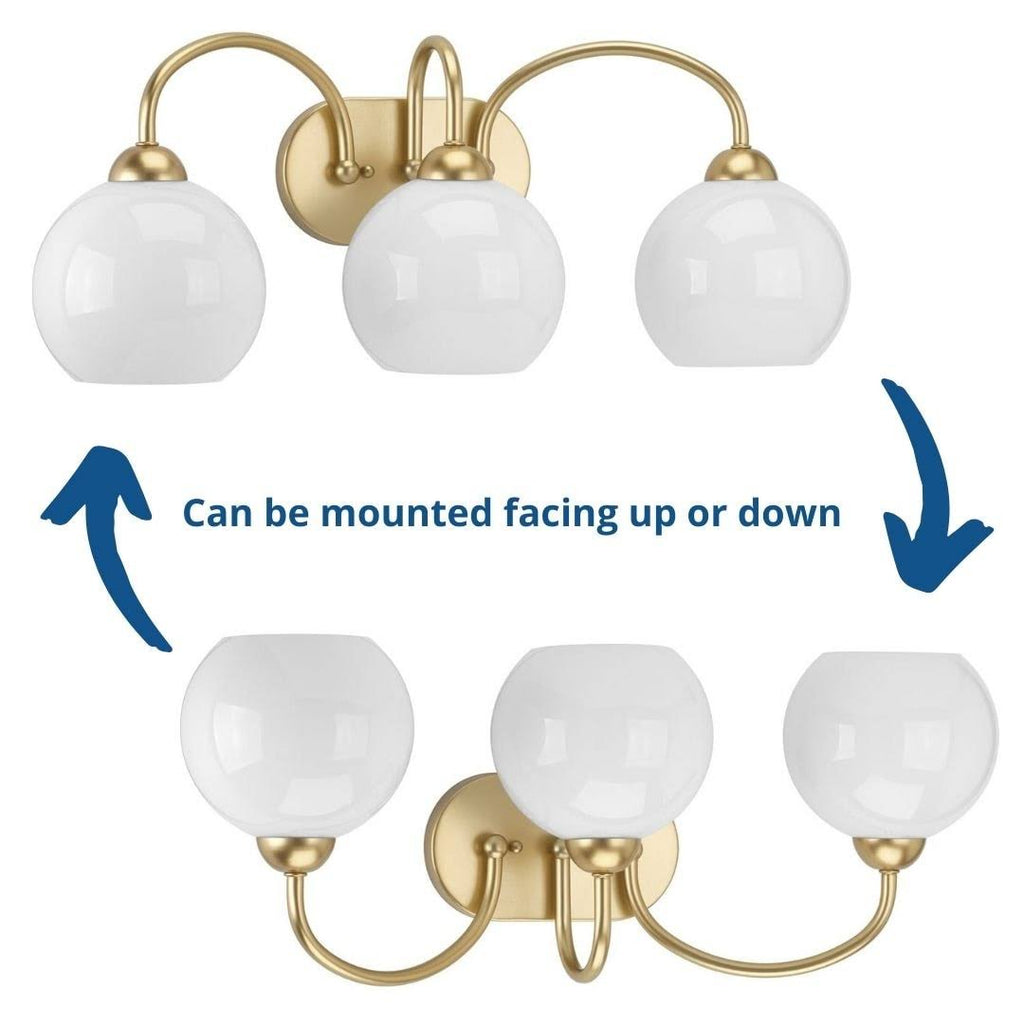 Vintage Gold Three-Light Bath N182536