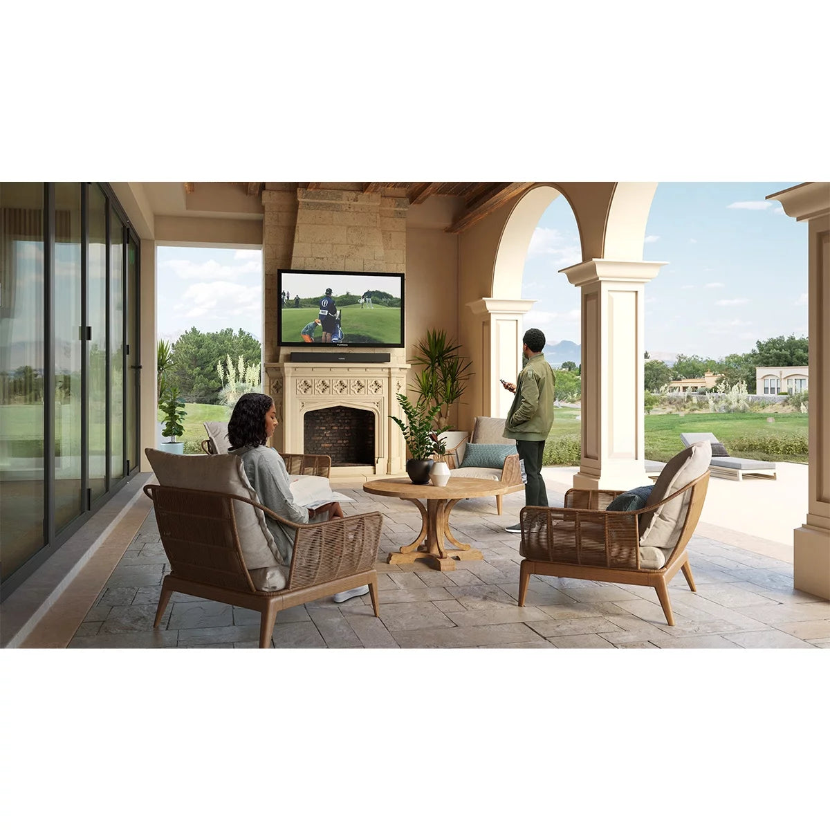 55 Partial Sun 4K HDR Outdoor TV M9014