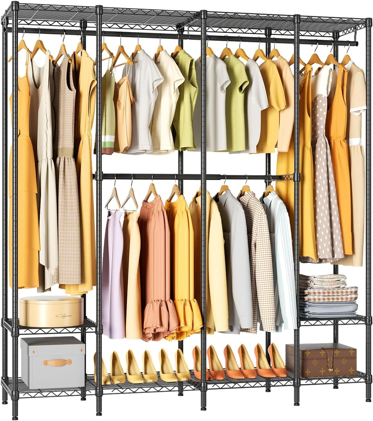 Freestanding Portable Wardrobe Closet Organizer S54520