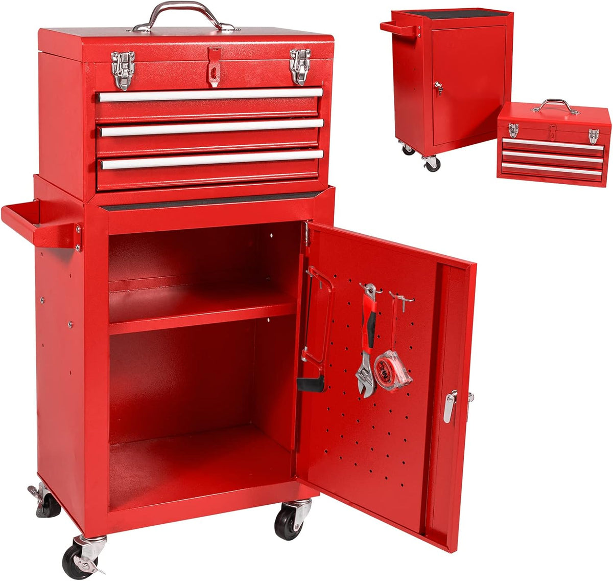 3 Drawer Rolling Metal Tool Chest S630