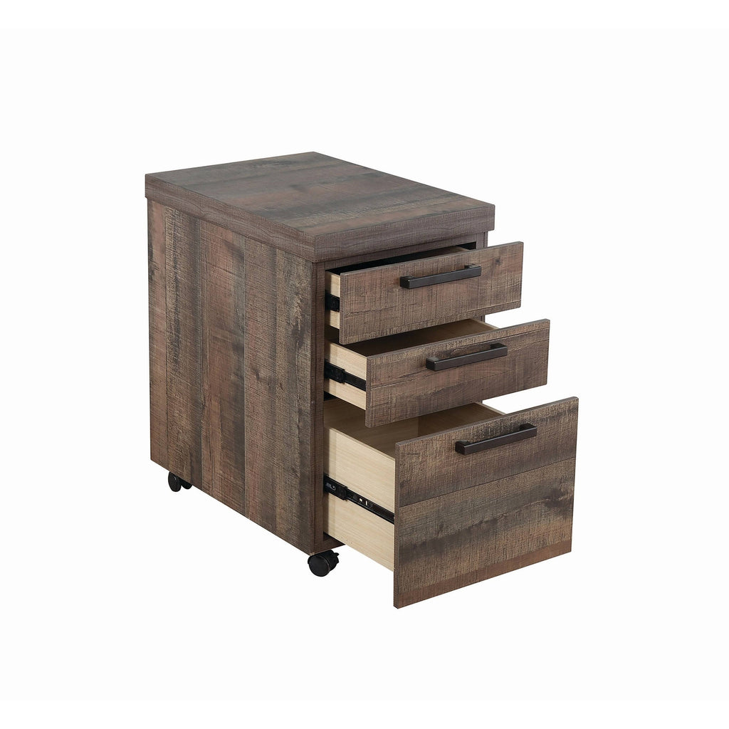 Weathered Oak Mobile File Cabinet C791877