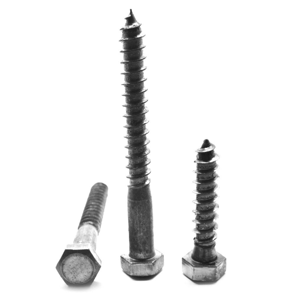 5/16x22-9 x 2 1/2x22 Hex Lag Screw Low Carbon Steel Plain Finish W471362