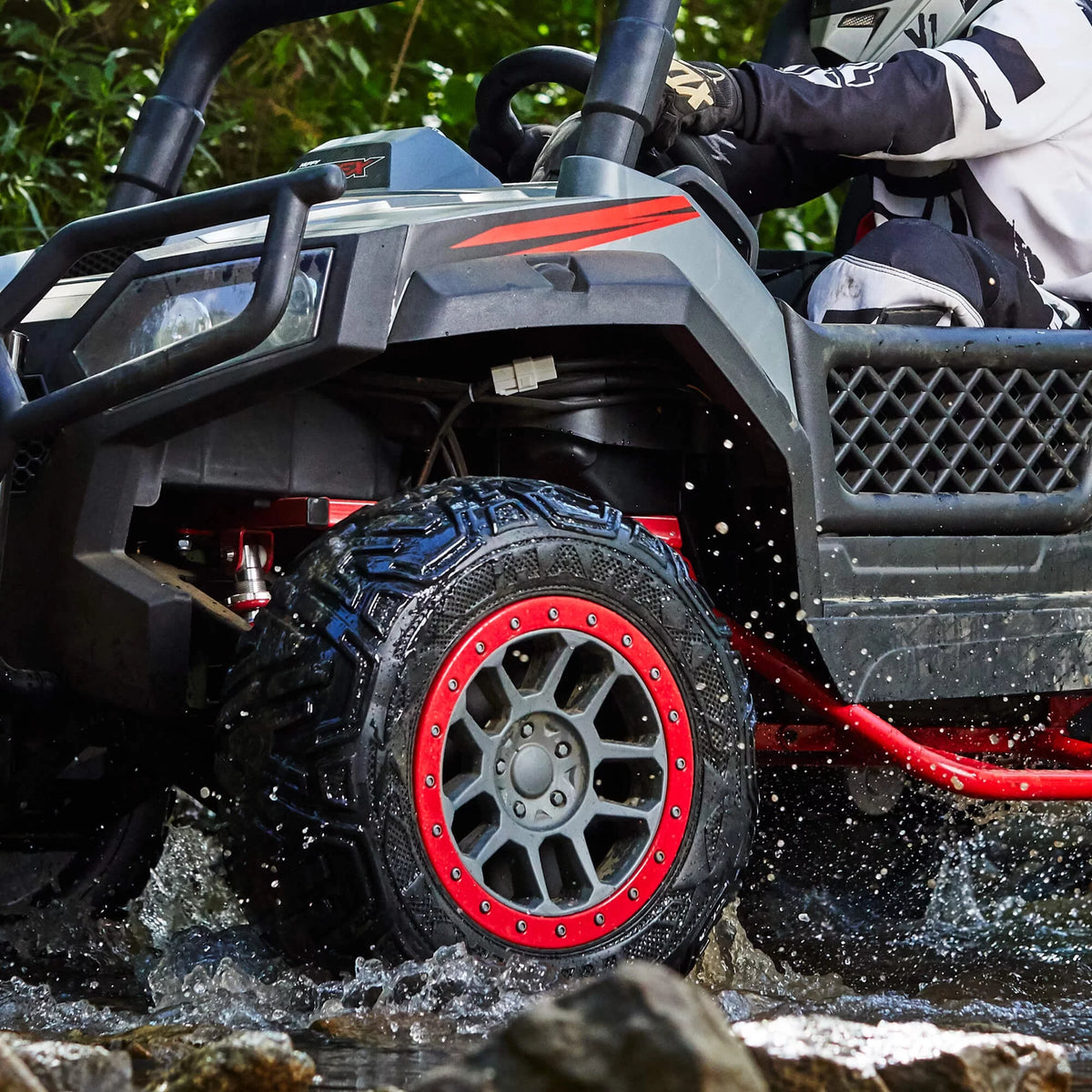 24V Kids' 4x4 Electric Side-By-Side UTV T407014