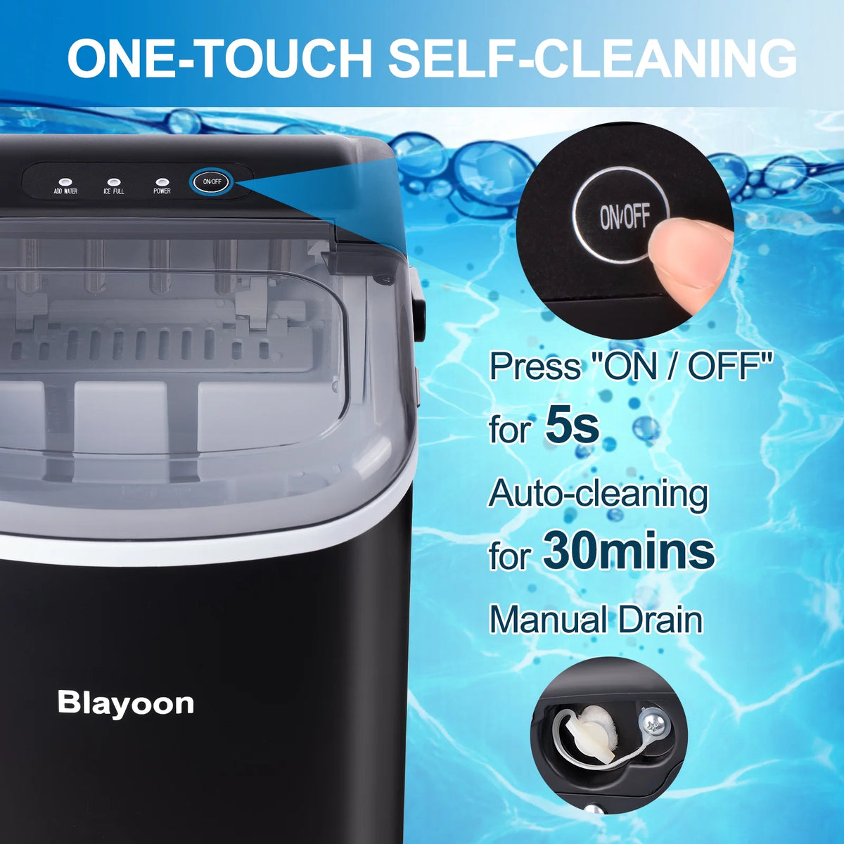 Countertop Ice Maker with Ice Scoop and Basket M280
