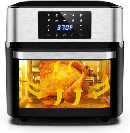 10-in-1 20 Quart Air Fryer Toaster Oven Combo with Rotisserie Dehydrator X861