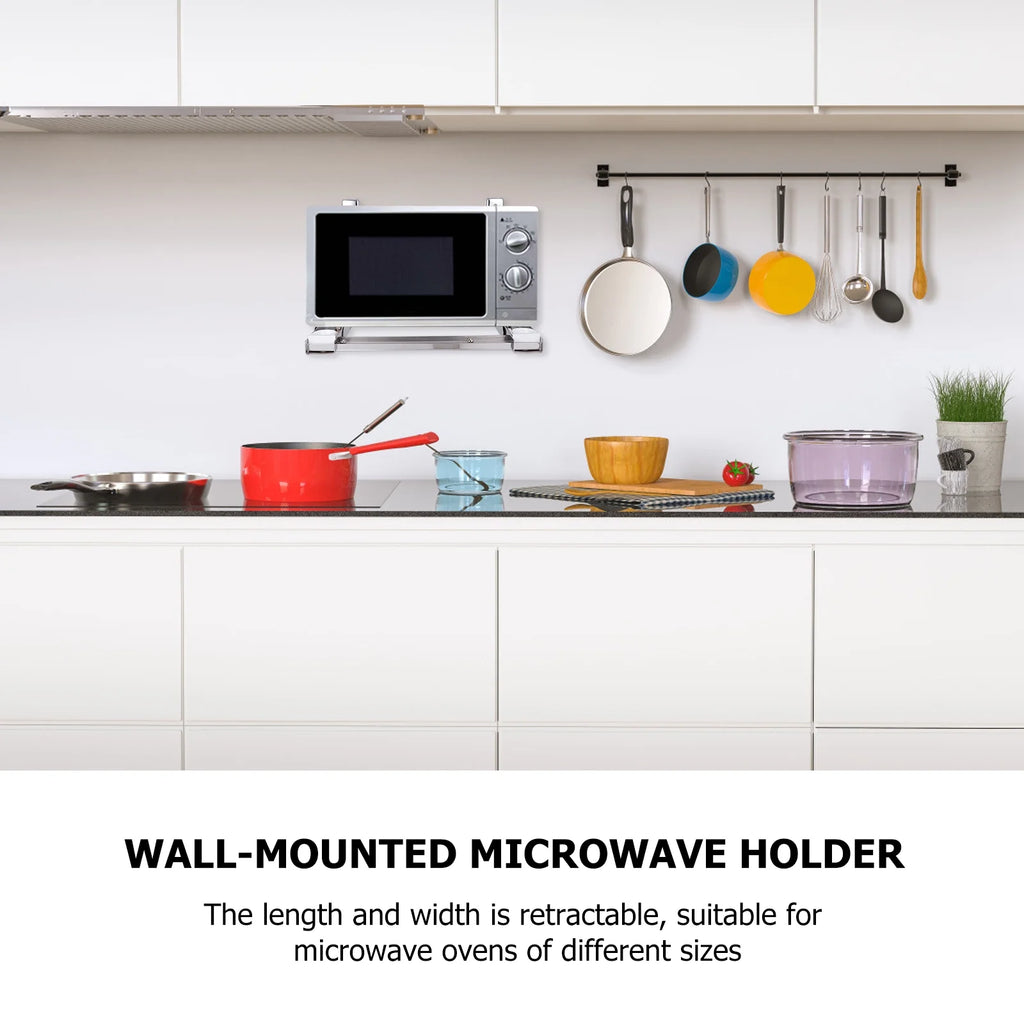 Wall-mounted Stainless Steel Folding Microwave Rack Q8317