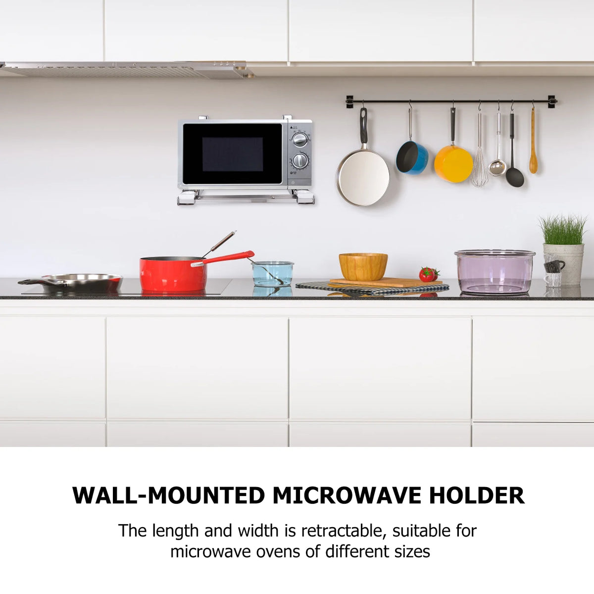 Wall-mounted Stainless Steel Folding Microwave Rack Q8317