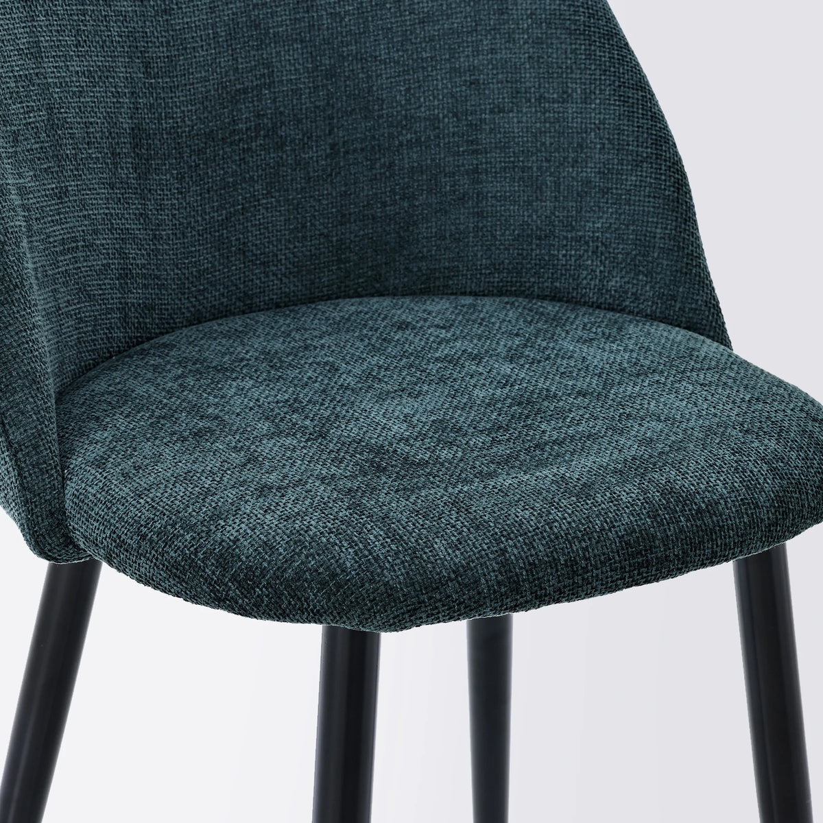 Green Linen Fabric Dining Chairs Set of 2 U2261