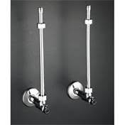 Polished Chrome Angle Supply with Vertical Tube and Stop U212