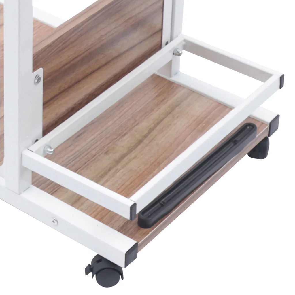 C Shaped End Table with Wheels L914344