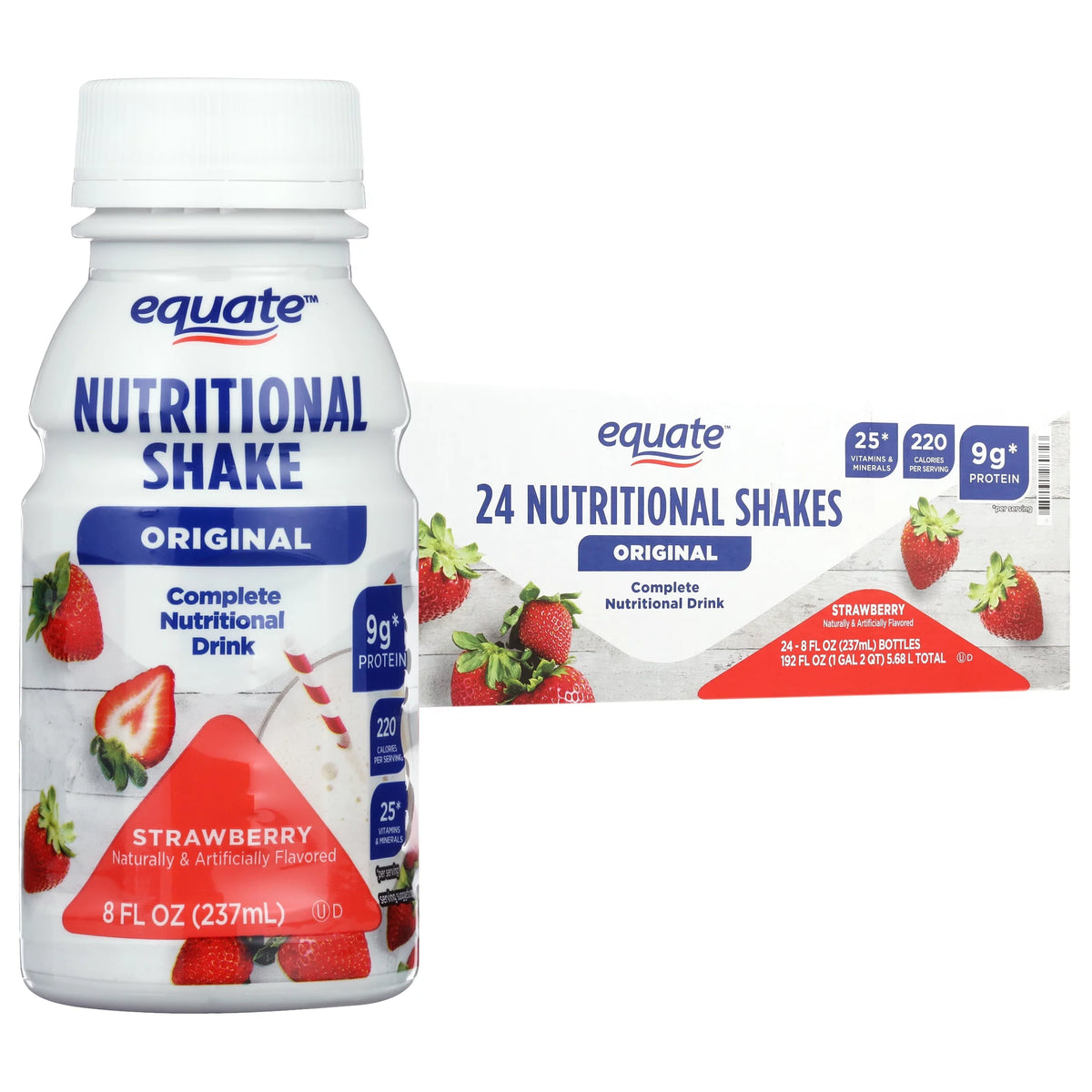 Strawberry Nutritional Shake 8 fl oz 24 Count K99555