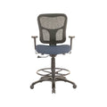 Navy Mesh Back Fabric Drafting Stool O64599