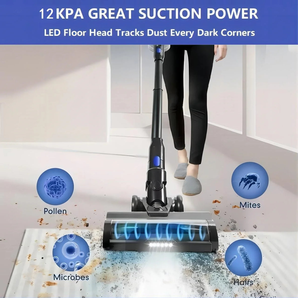 Cordless Stick Vacuum with LED Display Screen V121561