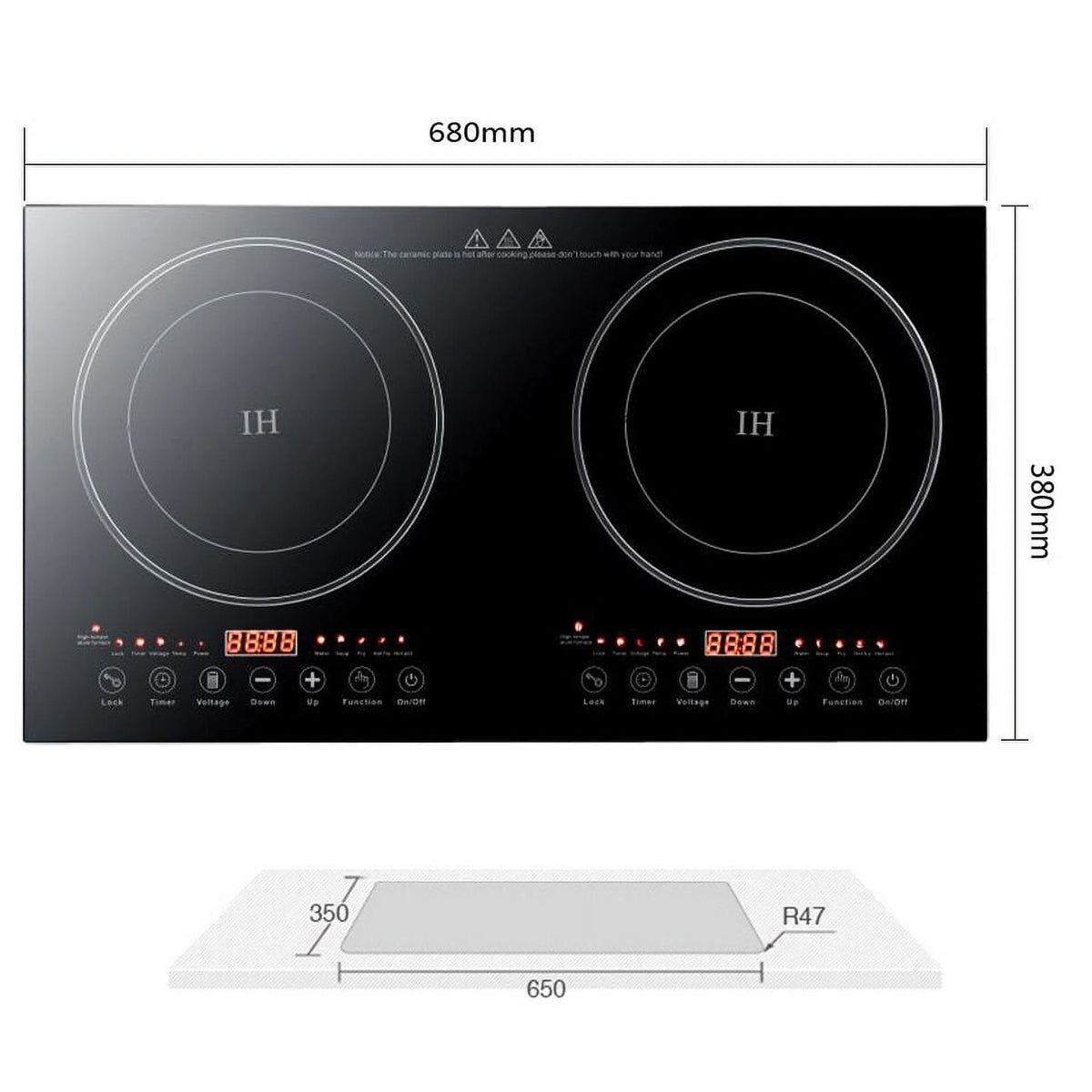 Electric Double Induction Cooker 2200W Z38204