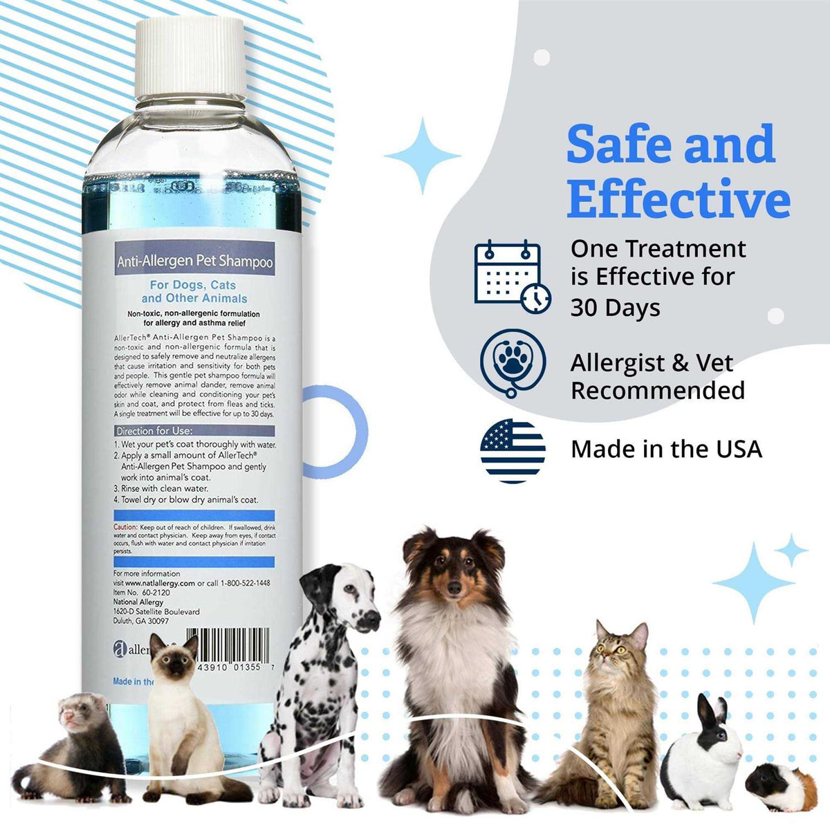 Anti-Allergen Pet Shampoo 16-oz Bottle S514