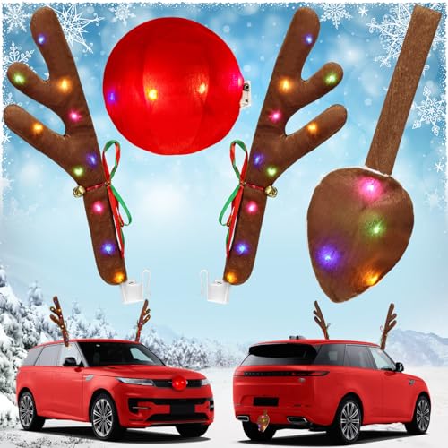 Christmas Car Decoration Reindeer Antlers & Nose Q7815