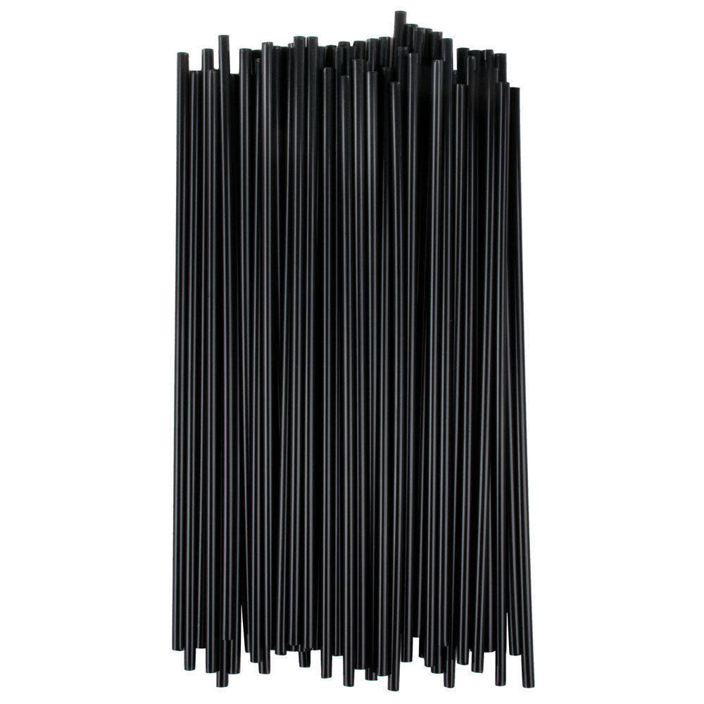 Black 7.5 inch Sip Straw, Case of 10,000 I126