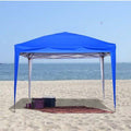 10 ft. W x 10 ft. D Steel Pop-Up Canopy Blue X428