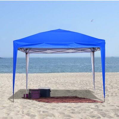 10 ft. W x 10 ft. D Steel Pop-Up Canopy Blue X428