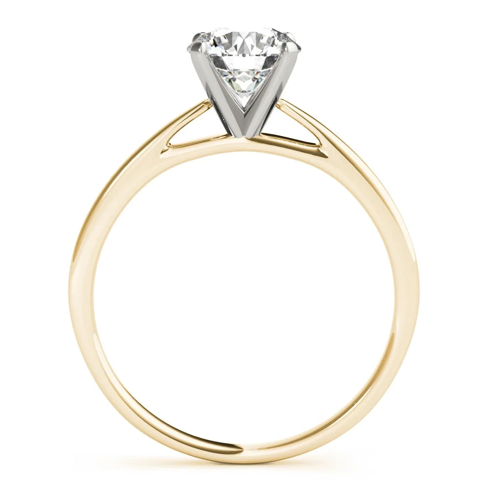 14K Diamond Cathedral Solitaire Engagement Ring G5639